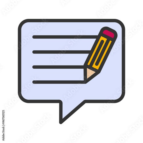 Write Feedback icon vector image. Suitable for mobile apps, web apps and print media.
