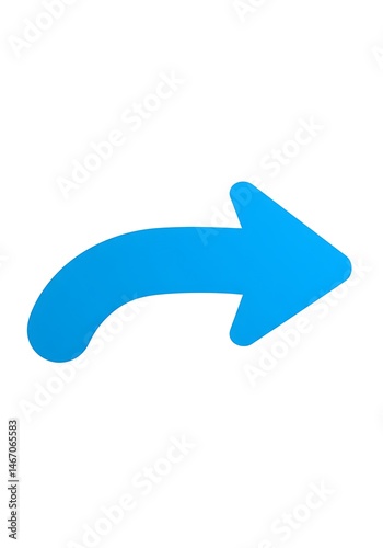Curved blue arrow pointing right direction isolated on white background Free Download Curved blue arrow pointing right direction isolated on white background - GFXLoad