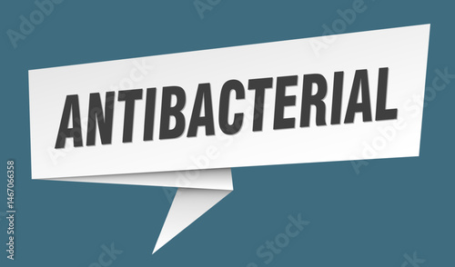 antibacterial banner. antibacterial speech bubble, label, sticker, sign template