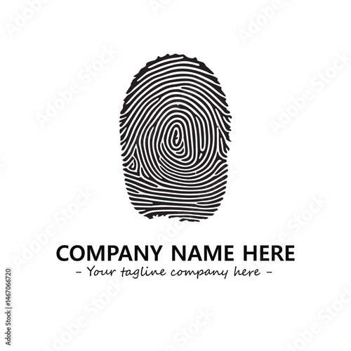 Fingerprint logo company design vector illustration
