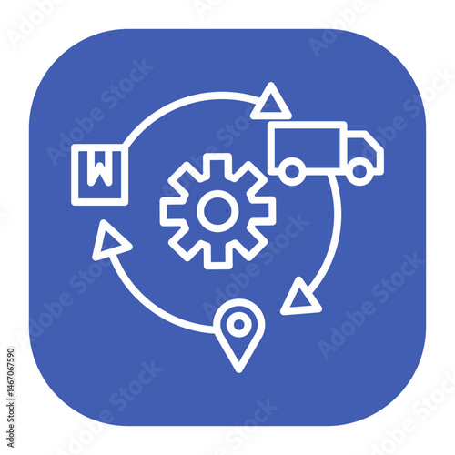 Supply Chain Optimization Icon