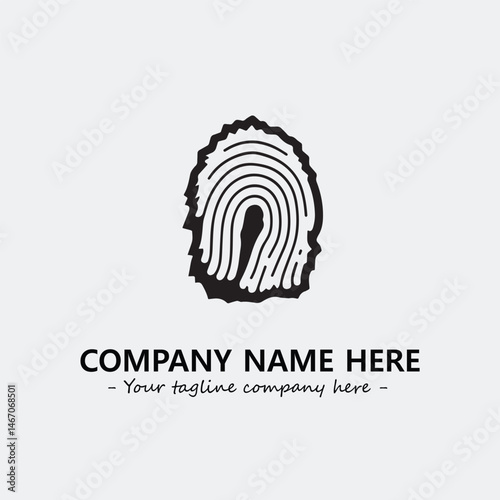Fingerprint logo company design vector illustration