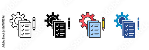 Checklist Icon Set Multiple Style Collection