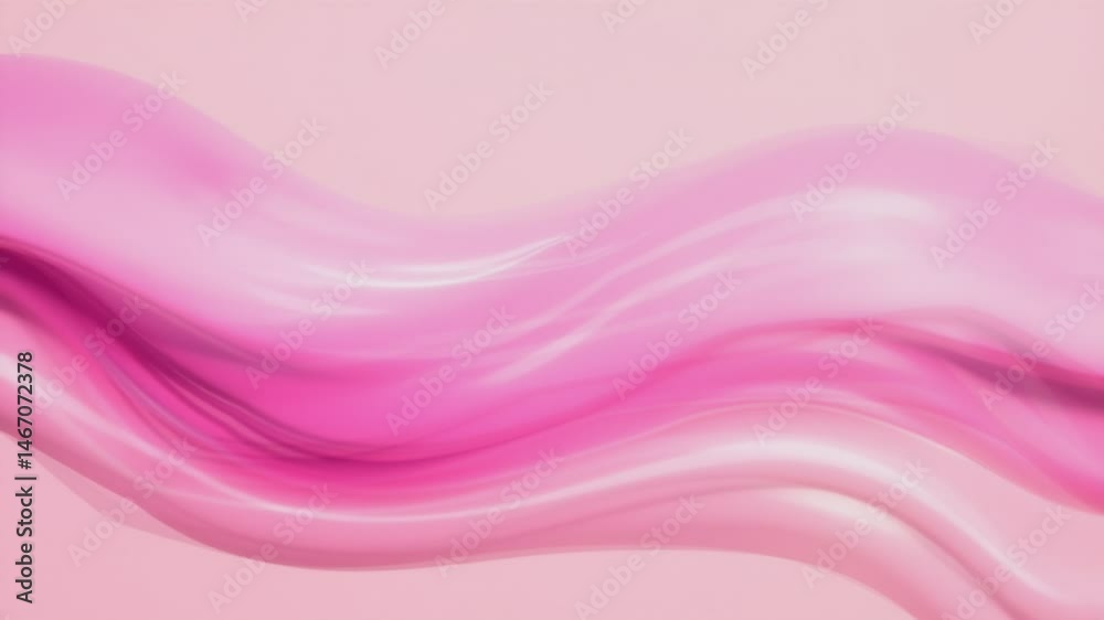An artistic composition featuring a vibrant pink abstract shape, flowing across a light background, evoking a sense of fluidity and elegance.