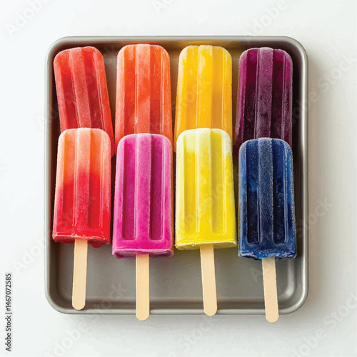 Colorful popsicle- AI generated