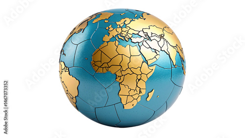 Globe represents economic growth and highlights inequality present across different regions. It serves as reminder of our interconnected world