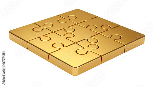 Golden puzzle piece symbolizes economic growth and challenge of addressing inequality in society