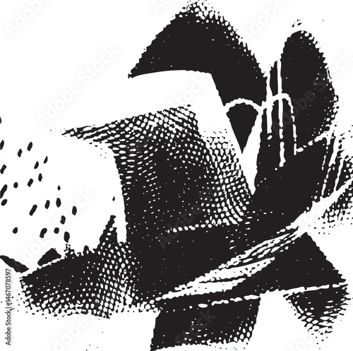 A stylized black and white of a hat.