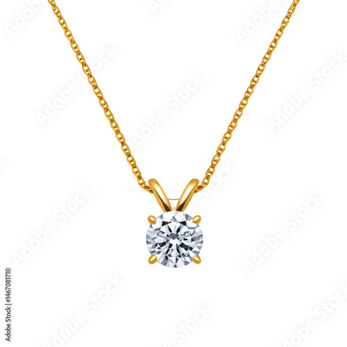 Diamond-Pendant-Necklace-Gold-Chain-Solitaire-Jewelry-Gift-Sparkling