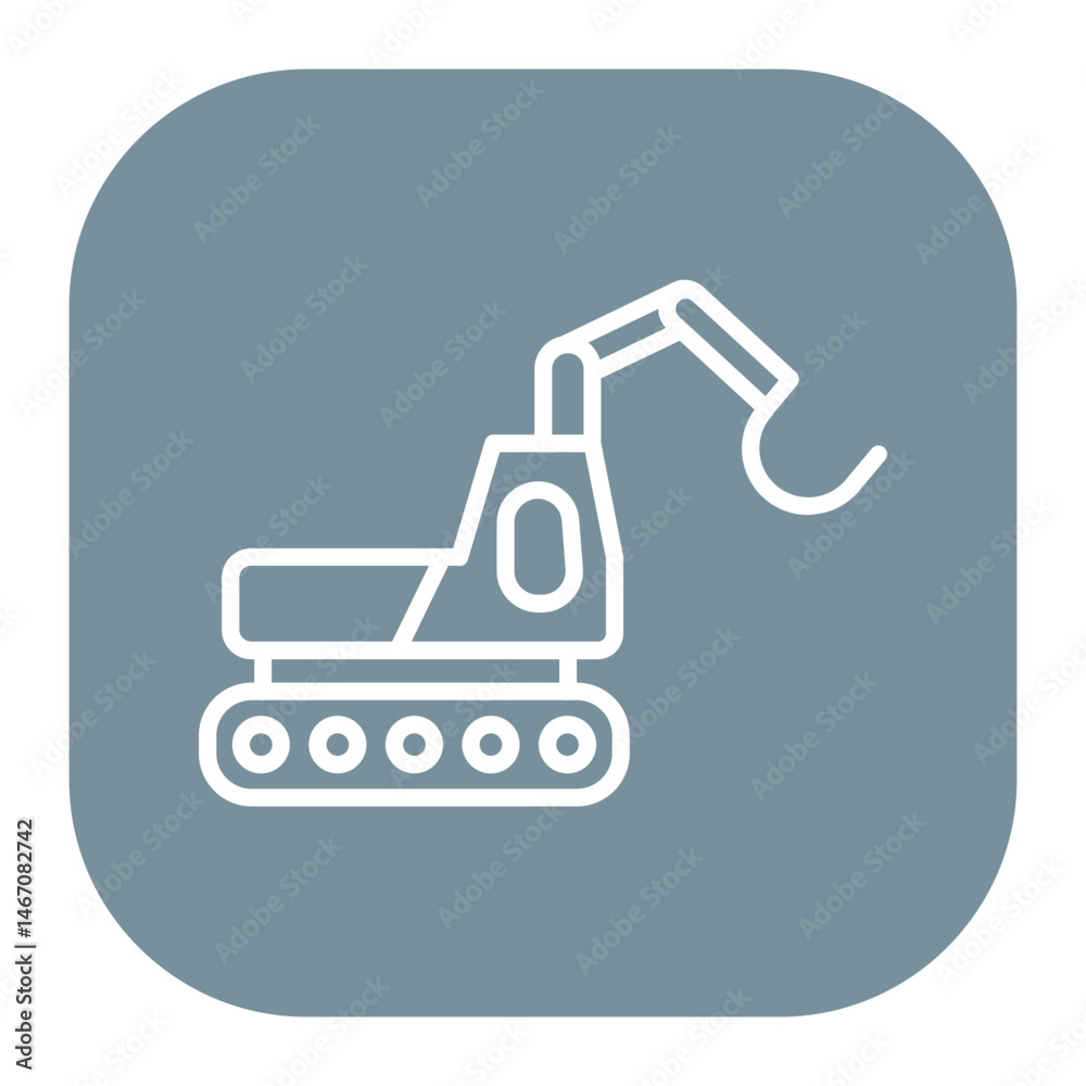 Fototapeta premium Excavator Icon