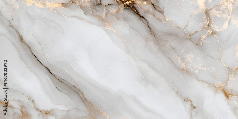 Fototapeta premium Elegant White Marble Texture with Gold Veins High-Resolution Background Image