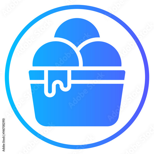 ice cream gradient icon