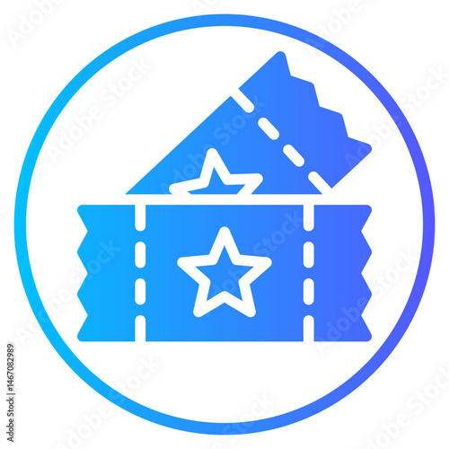 ticket gradient icon