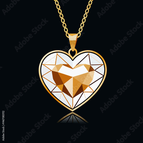 Gold_Heart_Pendant_Necklace_Jewelry_Fashion_Accessory