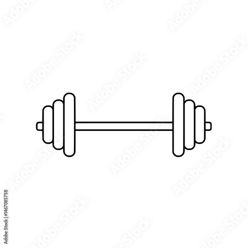 Barbell icon representing fitness, strength training, and healthy lifestyle
