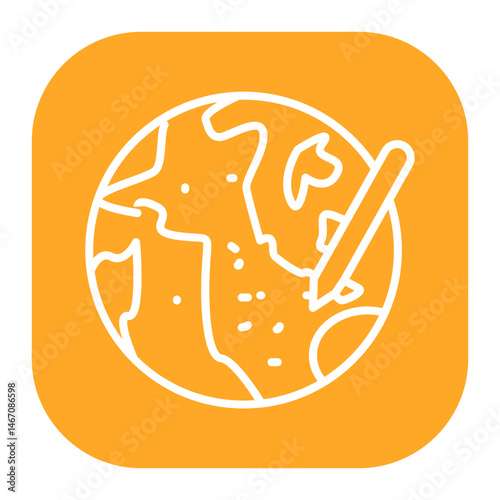 Globe and Pen Icon