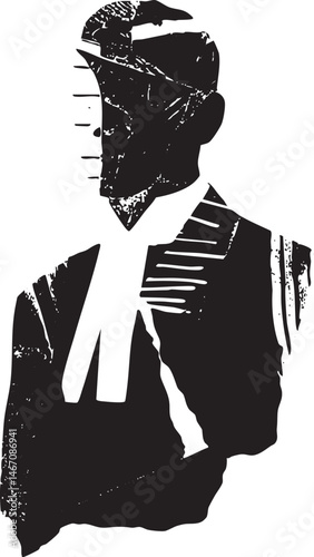 A silhouetted man wearing a hat gazes intently into the distance.
