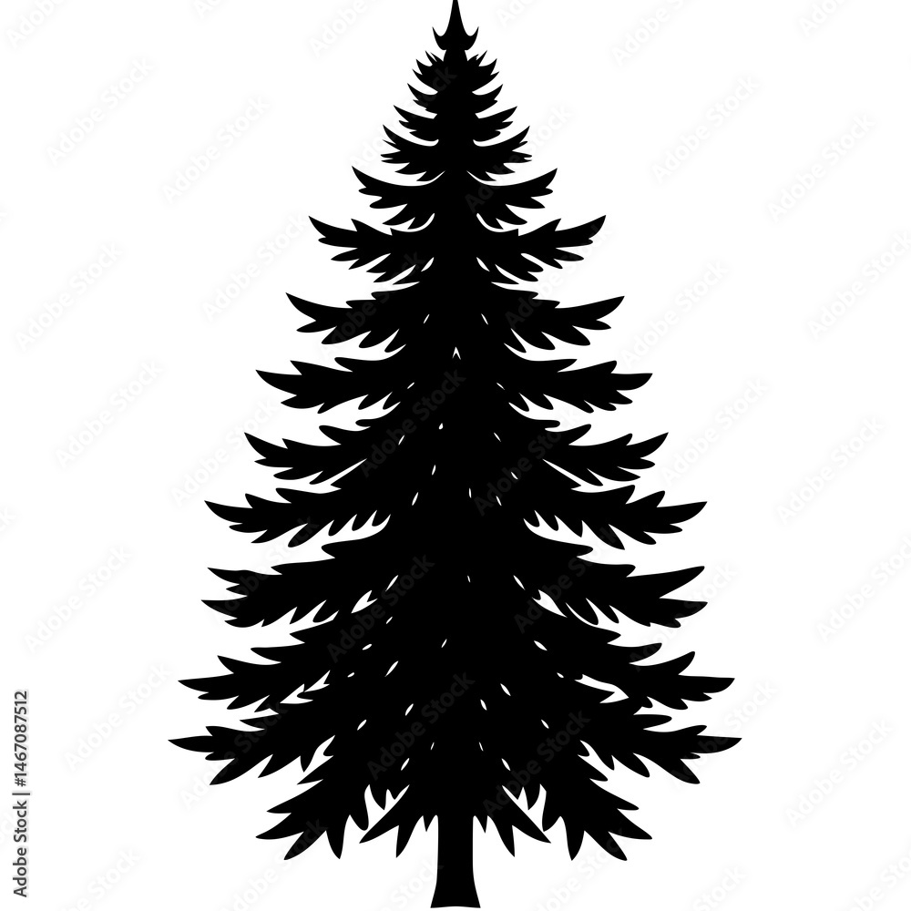 Fototapeta premium christmas tree isolated on white background
