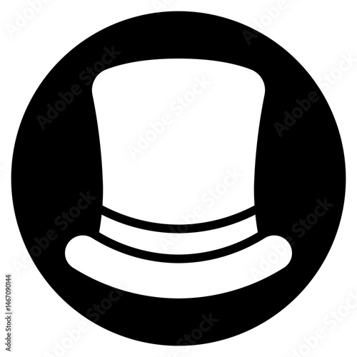 top hat glyph icon