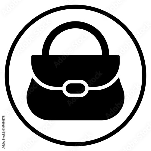 hand bag glyph icon
