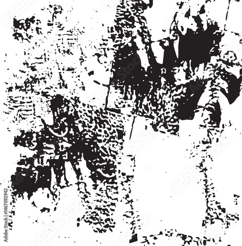 A dark textured handprint dominates the ’s composition.