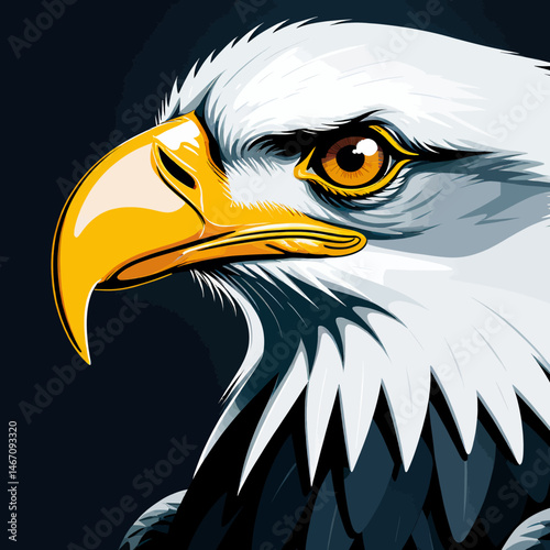 Bald-Eagle-Portrait-Illustration-Bird-of-Prey-American-Symbol