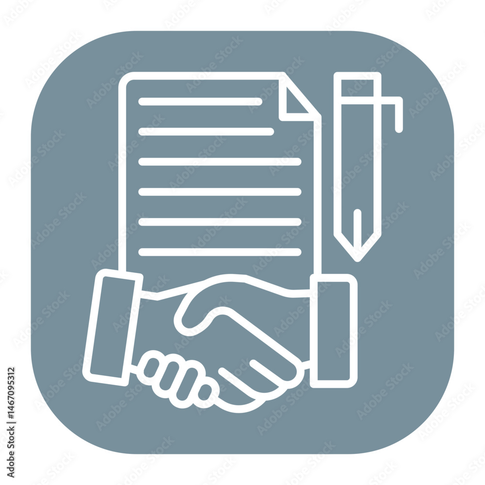 Fototapeta premium Agreement Icon