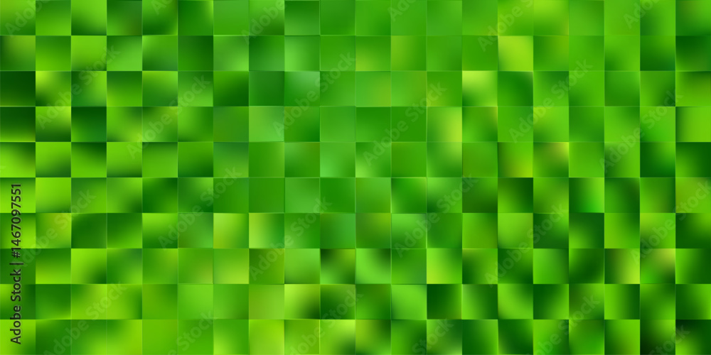Fototapeta premium Green square background. Green polygonal bg.