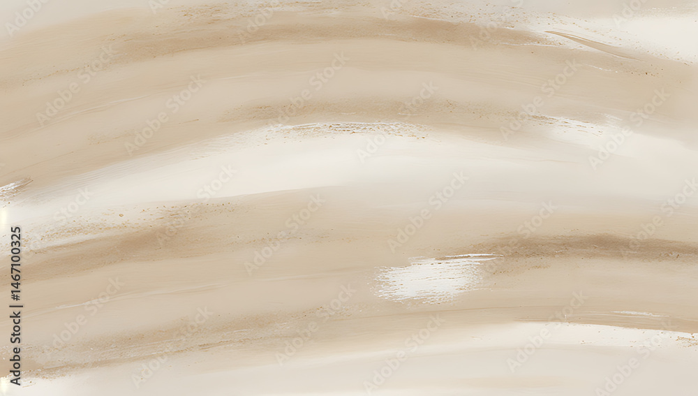 Obraz premium Abstract texture background in white and beige shades. Hand painted textured acrylic template. Neutral illustration with paint brush strokes. Contemporary minimal artwork. Modern canvas painting