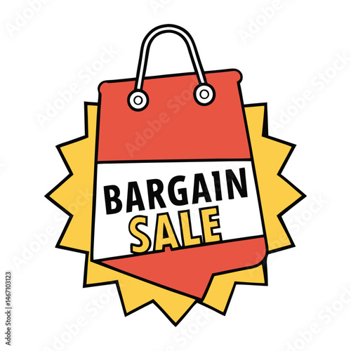 A bargain sale icon typically features a price tag, discount symbol, or bold text to highlight special deals, offers, or reduced prices in stores or online.
