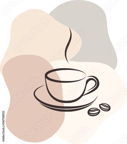 Dark Coffee Color Palette – Rich Espresso Tones with Abstract Blobs Vector