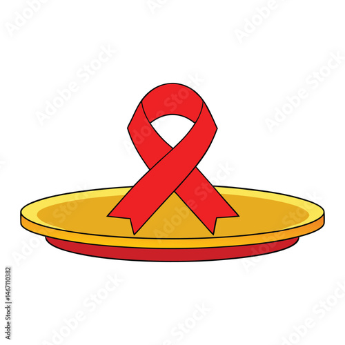 The red-ribbon golden-plate features a golden surface with a red ribbon design, symbolizing elegance and distinction, often used for awards or prestigious recognitions.
