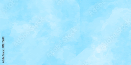 Soft sky-blue paint aquarelle hand-painted watercolor background design. beautiful bright blue paper texture. grunge effect light sky-blue shades watercolor background. watercolor scraped background.