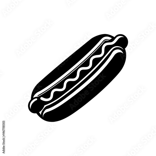 a hotdog with mustard and ketchup   on white 