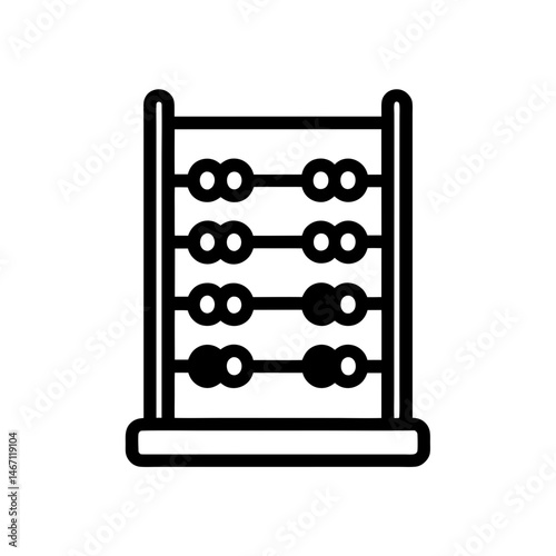 abacus  a wooden framed abacus with colorful beads 