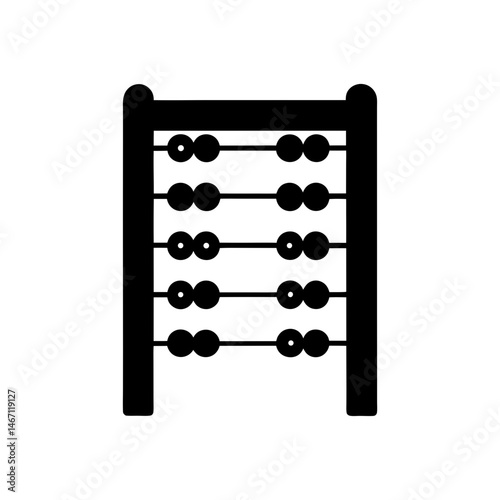 abacus  a wooden framed abacus with colorful beads.svg