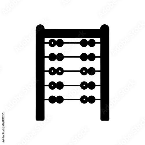 abacus  a wooden framed abacus with colorful beads 