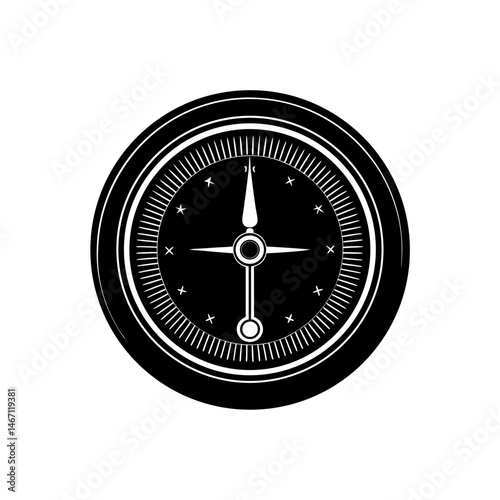 barometer  a round wooden or brass barometer with .svg
