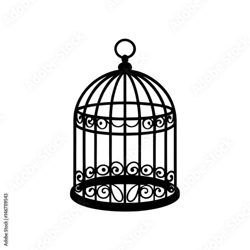 bird cage  a small decorative wrought iron birdcag