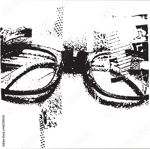 A black and white mask obscures the eyes creating a mysterious and intriguing visual.