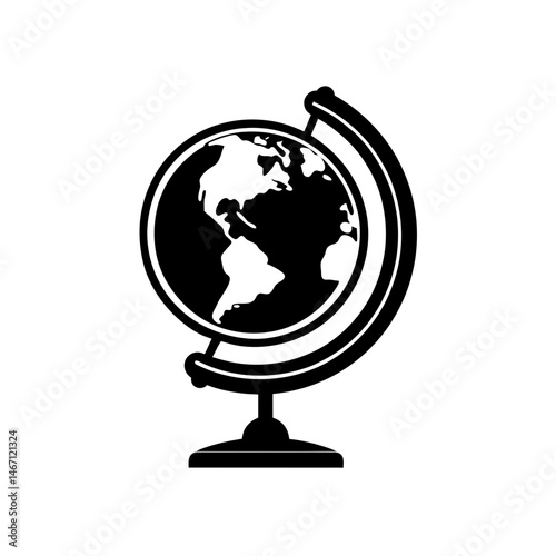 globe  a small desktop globe with visible continen 