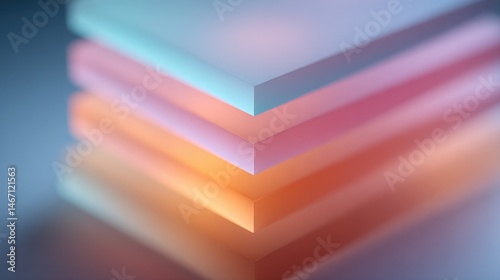 close-up image of stacked translucent colorful paper sheets showcasing concept of multilayered simplicity