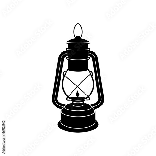 lantern  a metal or brass oil lantern  with glass