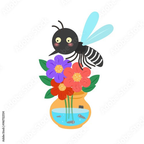 mosquito bite. dengue fever concept