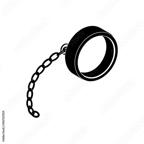 monocle  a single lens monocle with a chain  lying.svg