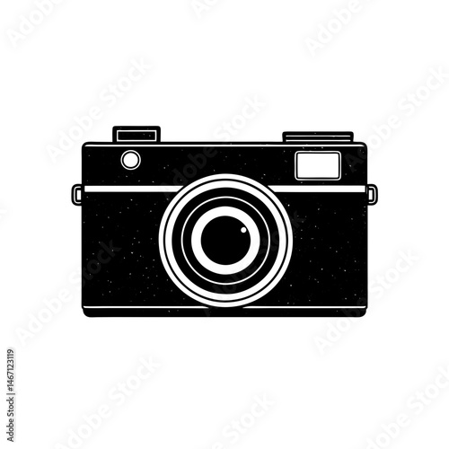 old camera  a vintage film camera with a textured 
