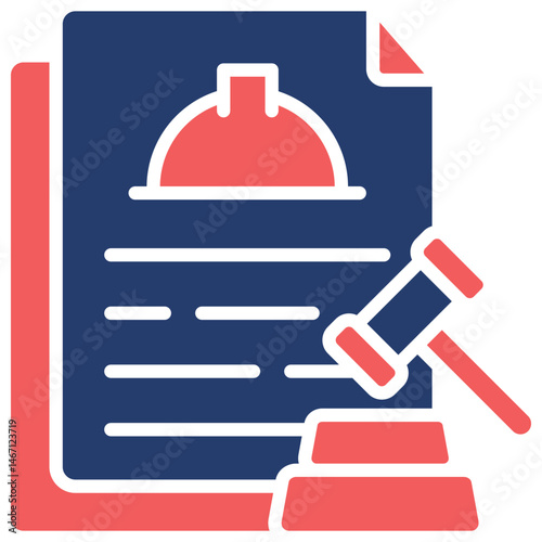 Labour Law glyph color icon
