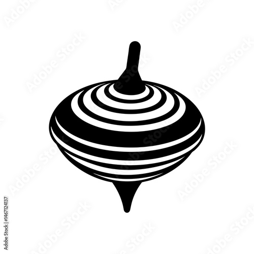 spinning top  a classic wooden spinning top withe