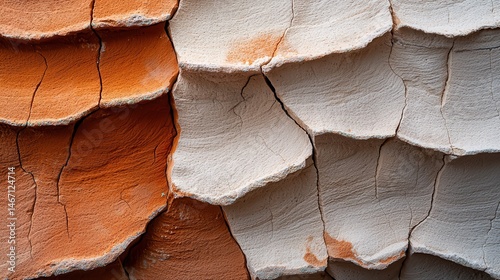 Rocky plateau texture displaying weathered geological formation with intricate fracture patterns, highlighting southwestern desert earth tones in stratified rock face
