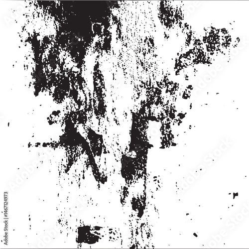 Abstract black and white texture reveals chaotic brushstrokes.